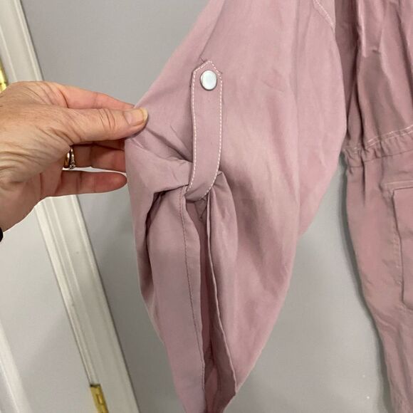 Anthropology Danuta Pink Utility Jacket Women Size M/L - Picture 5 of 11